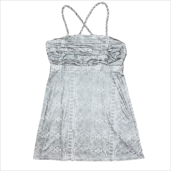 NEW Kucheza Gray Snake Print Sleeveless Mini Dress Size Medium - Picture 1 of 5